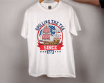 Load image into Gallery viewer, Spilling The Tea Since 1773 American Ship T-shirt USA Patriotic 4th of July Shirt for Men Women