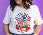 Load image into Gallery viewer, Spilling The Tea Since 1773 American Ship T-shirt USA Patriotic 4th of July Shirt for Men Women