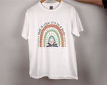 Load image into Gallery viewer, Boho Rainbow Teacher T-shirt It's In A Book Teacher Shirt Gift for Teacher