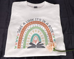 Load image into Gallery viewer, Boho Rainbow Teacher T-shirt It's In A Book Teacher Shirt Gift for Teacher
