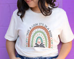 Load image into Gallery viewer, Boho Rainbow Teacher T-shirt It's In A Book Teacher Shirt Gift for Teacher