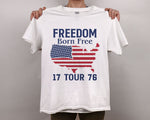 Load image into Gallery viewer, Freedom Born Free Tour 1776 American Flag T-shirt USA Patriotic Shirt for Men Women
