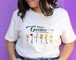 Load image into Gallery viewer, Custom Grandkids Name Flower Birthday Nana's Garden T-shirt Grandma Shirt Gardening Lover Gift