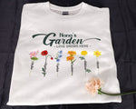 Load image into Gallery viewer, Custom Grandkids Name Flower Birthday Nana's Garden T-shirt Grandma Shirt Gardening Lover Gift