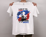 Load image into Gallery viewer, Soldier Land Of The Free Home Of The Brave 4th of July T-shirt American Pride Shirt for Men Women