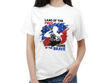 Load image into Gallery viewer, Soldier Land Of The Free Home Of The Brave 4th of July T-shirt American Pride Shirt for Men Women