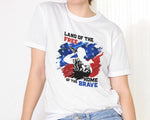 Load image into Gallery viewer, Soldier Land Of The Free Home Of The Brave 4th of July T-shirt American Pride Shirt for Men Women
