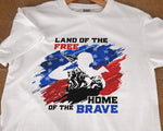 Load image into Gallery viewer, Soldier Land Of The Free Home Of The Brave 4th of July T-shirt American Pride Shirt for Men Women