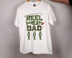 Load image into Gallery viewer, Personalized Gift for Dad Custom Kids Name Reel Great Dad T-shirt, Father's Day Gift