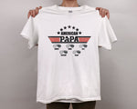 Load image into Gallery viewer, Personalized Gift for Dad Custom Kids Name American Papa T-shirt Fathers Day Gift