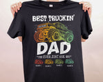 Load image into Gallery viewer, Personalized Gift for Dad Custom Name Best Truckin' Dad Ever T-shirt, Father's Day Gift