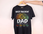 Load image into Gallery viewer, Personalized Gift for Dad Custom Name Best Truckin' Dad Ever T-shirt, Father's Day Gift