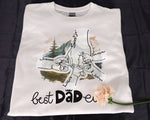 Load image into Gallery viewer, Personalized Gift for Dad, Custom Name First Bump Best Dad Ever T-shirt For Men, Father's Day Gift