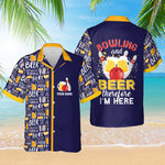 Load image into Gallery viewer, Personalized Bowling Hawaiian Shirt Custom Bowling And Beer Shirt Funny Gift For Bowler