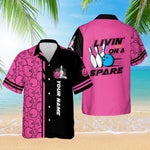 Load image into Gallery viewer, Personalized Bowling Hawaiian Shirt Living On A Spare Custom Bowling Shirt Funny Gift For Bowler