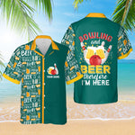 Load image into Gallery viewer, Personalized Bowling Hawaiian Shirt Custom Bowling And Beer Shirt Funny Gift For Bowler
