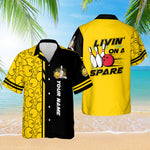 Load image into Gallery viewer, Personalized Bowling Hawaiian Shirt Living On A Spare Custom Bowling Shirt Funny Gift For Bowler