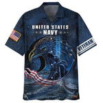 Load image into Gallery viewer, Navy Veteran Hawaiian Shirt For Men Women