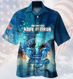 Load image into Gallery viewer, Navy Veteran Hawaiian Shirt For Men Women
