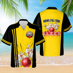 Load image into Gallery viewer, Personalized Bowling Hawaiian Shirt Bowl Till You Bleed Custom Bowling Shirt Funny Bowler Player Team Gift