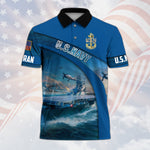 Load image into Gallery viewer, Premium U.S Navy Veteran Polo Shirt, Gift For Men