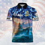Load image into Gallery viewer, Premium U.S Navy Veteran Polo Shirt, Gift For Men