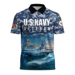 Load image into Gallery viewer, Premium U.S Navy Veteran Polo Shirt, Gift For Men