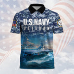 Load image into Gallery viewer, Premium U.S Navy Veteran Polo Shirt, Gift For Men