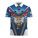 Load image into Gallery viewer, Premium U.S. Navy Veteran Polo Shirt, Gift For Men