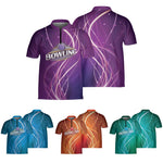 Load image into Gallery viewer, Spiral Waves Bowling Jersey Quick Zip Sash Collar Custom Bowling Shirt For Men Women