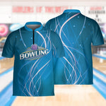 Load image into Gallery viewer, Spiral Waves Bowling Jersey Quick Zip Sash Collar Custom Bowling Shirt For Men Women