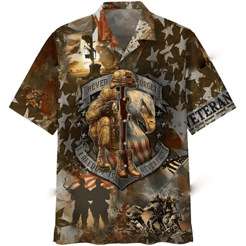 U.S Veteran Never Forgot Freedom Hawaiian Aloha Shirt For Men Women