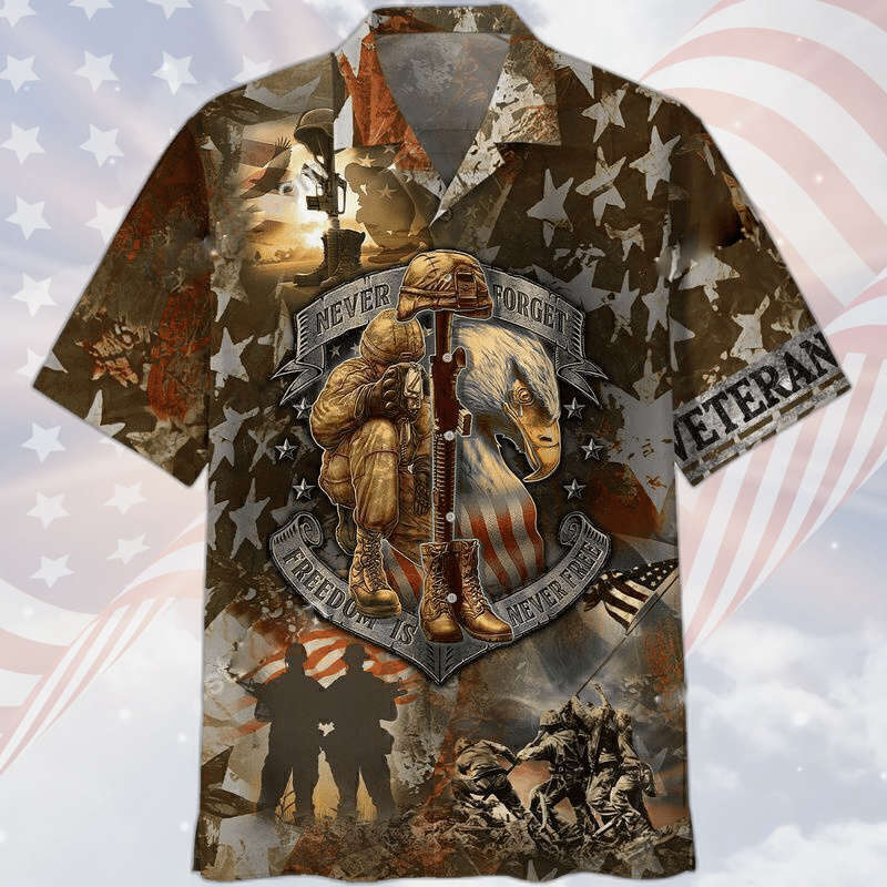 U.S Veteran Never Forgot Freedom Hawaiian Aloha Shirt For Men Women