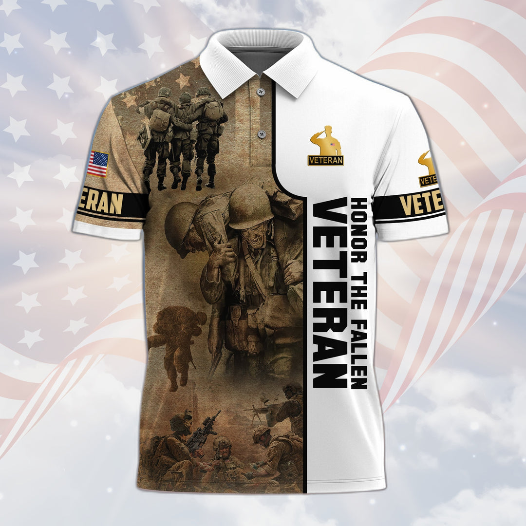 Unique Honor The Fallen Veteran Polo Shirt, Gift For Men