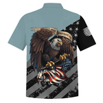 Load image into Gallery viewer, US Veteran, All Gave Some Some Gave All, Bald Eagle Blue Hawaiian Shirt For Men Women