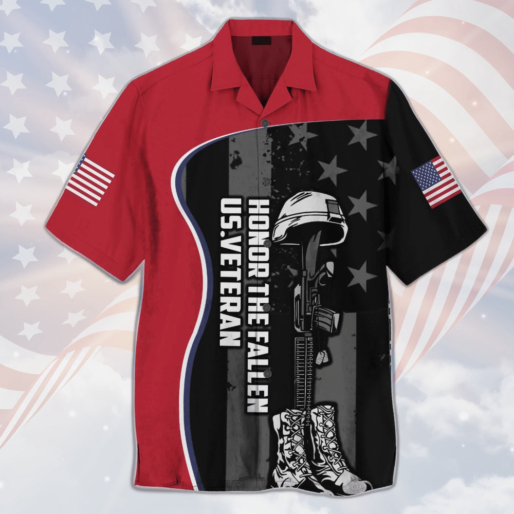 US Veteran Honor The Fallen Hawaiian Shirt For Men Women