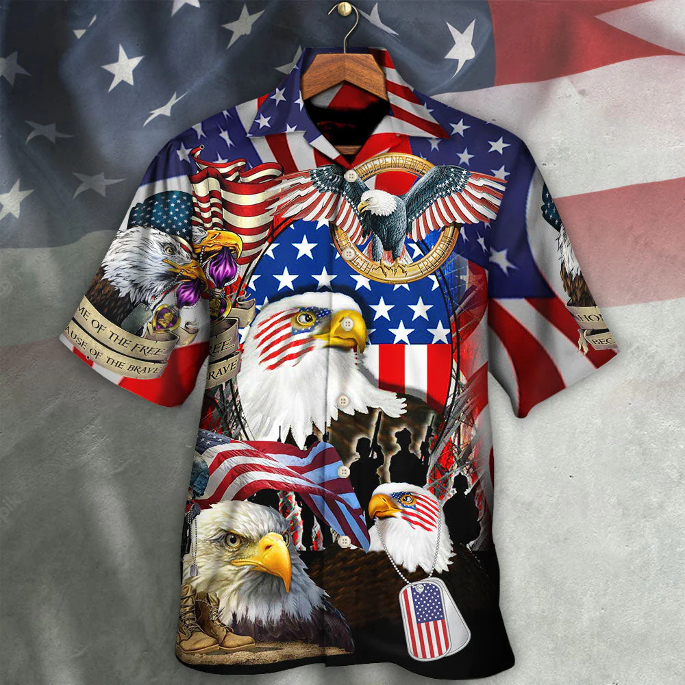 Veteran A True Hero Is Measured By Strength Of His Heart With Eagle Hawaiian Shirt For Men Women