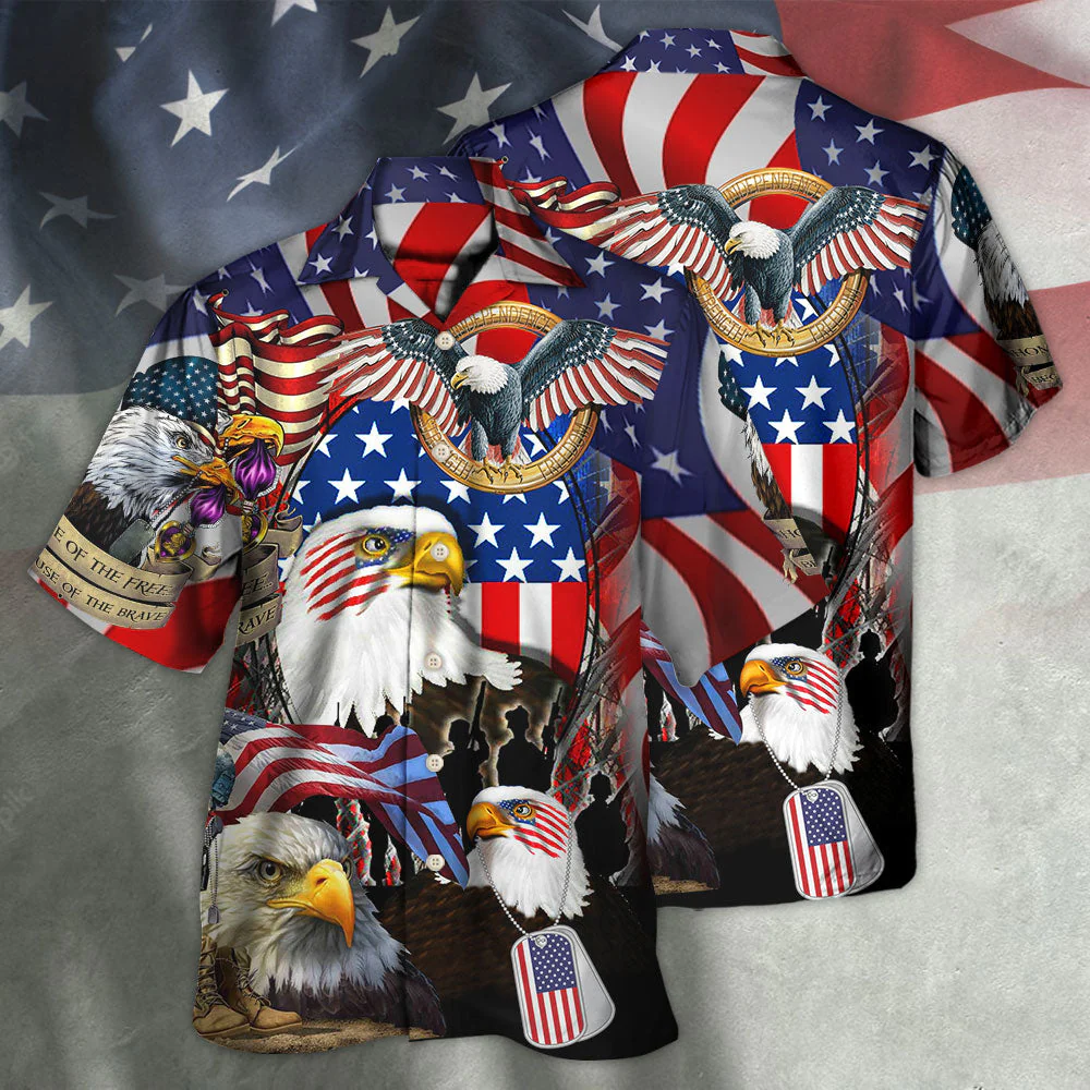 Veteran A True Hero Is Measured By Strength Of His Heart With Eagle Hawaiian Shirt For Men Women