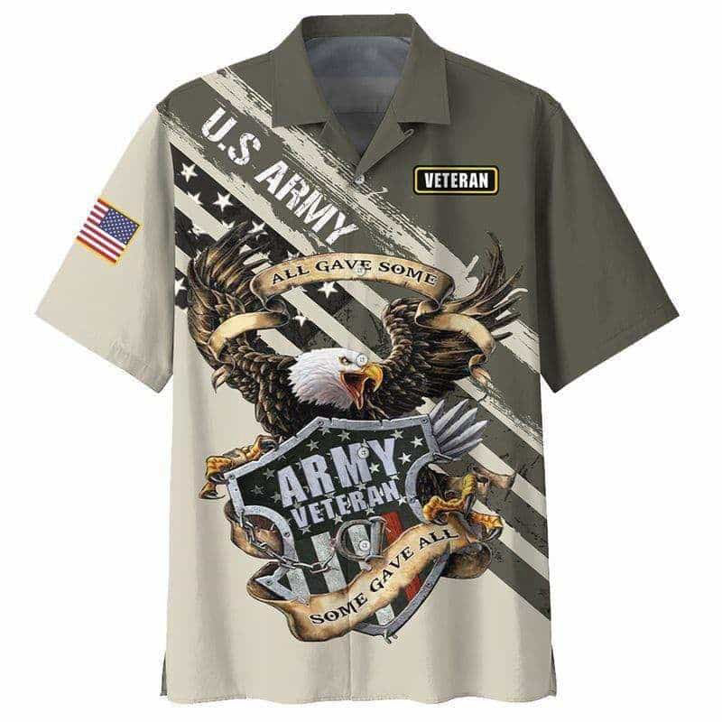 Veteran Eagle Army Hawaiian Unisex Aloha Shirt For Men Women