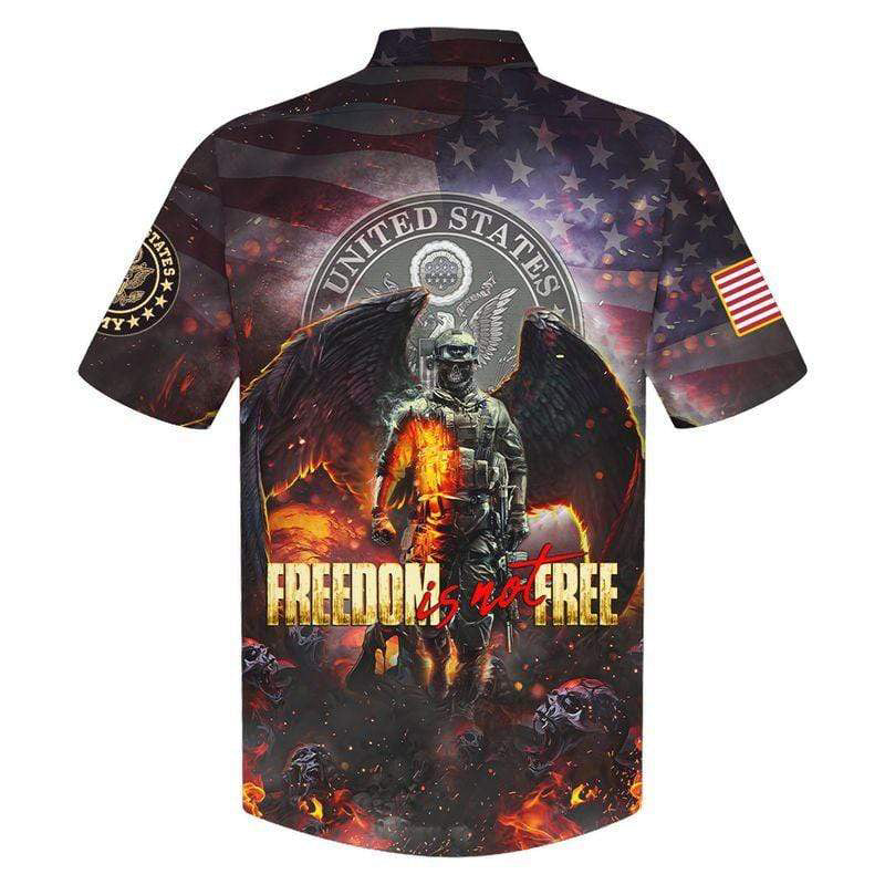 Veteran Memorial Hawaii Shirt Freedom Is Not Free Hawaiian Shirt For Men Women