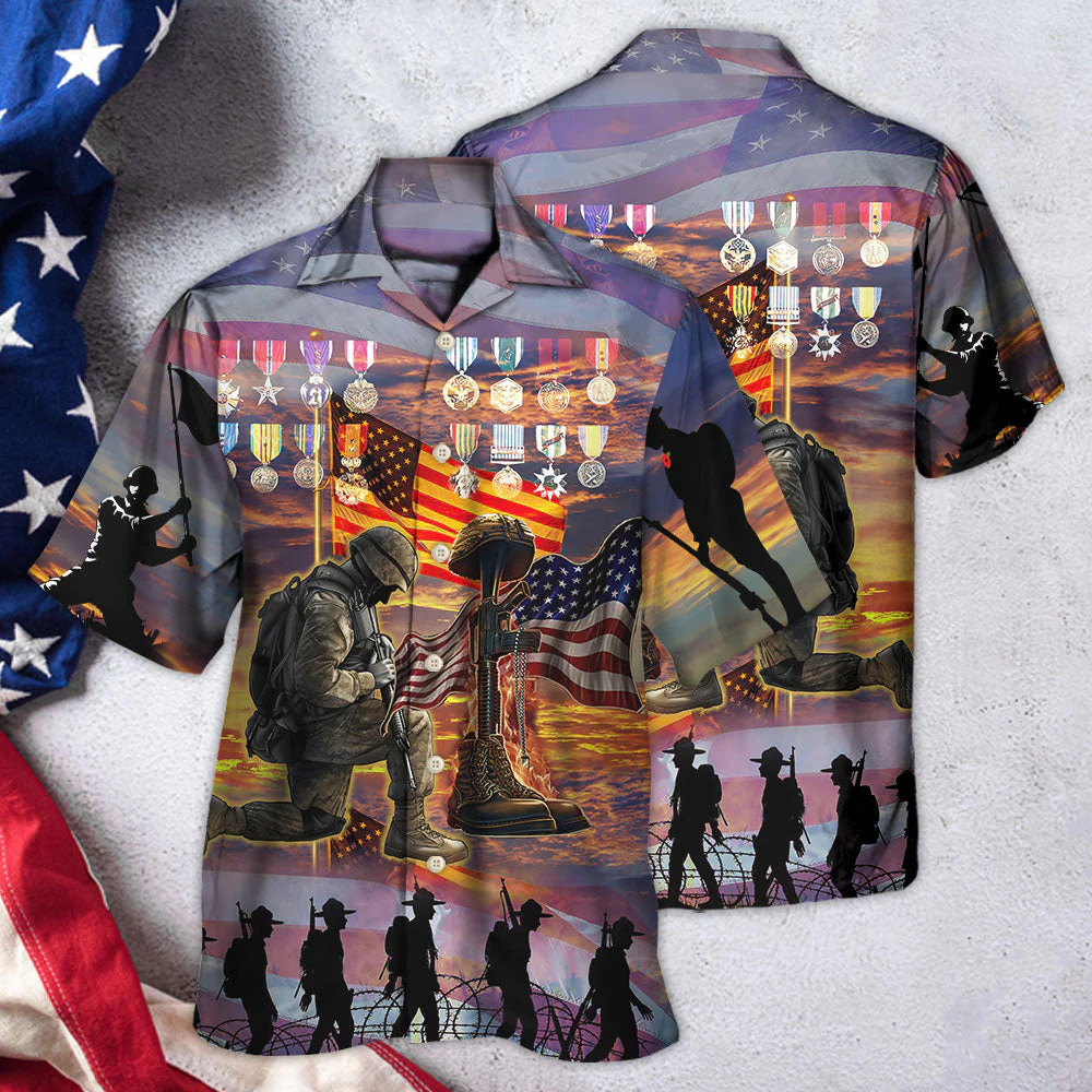 Veteran The High Price Of Freedom Is A Cost Paid By A Brave Few With Lot Of Metals Hawaiian Shirt For Men Women