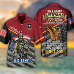 Load image into Gallery viewer, Veteran U.S Army I Am A Grumpy Veteran Hawaiian Shirt For Men Women
