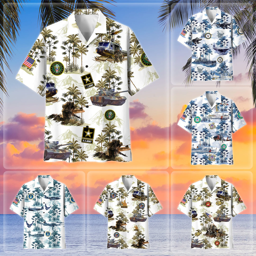 Premium American Pride US Veteran Hawaii Shirt For Men Women