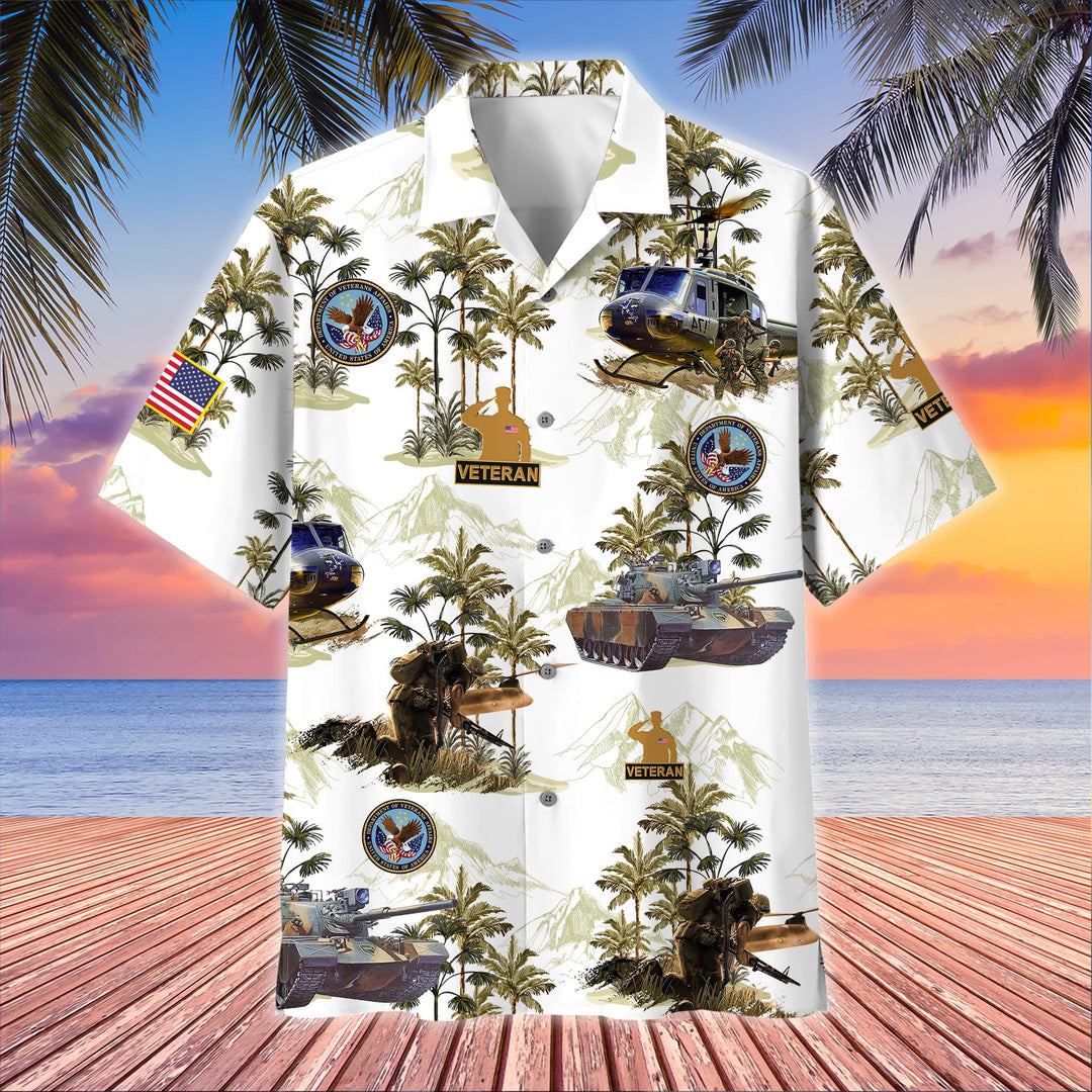 Premium American Pride US Veteran Hawaii Shirt For Men Women