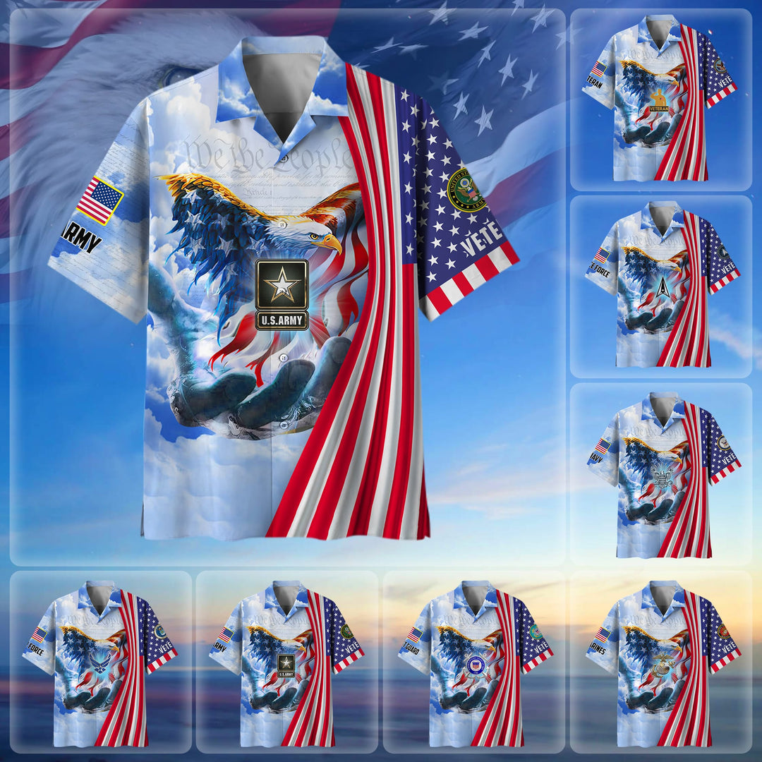 Premium American Pride US Veteran Hawaii Shirt For Men Women