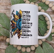 God Says You Are Strong, Bible Verse Coffee Mug, Christian Mug, Coffee Cup