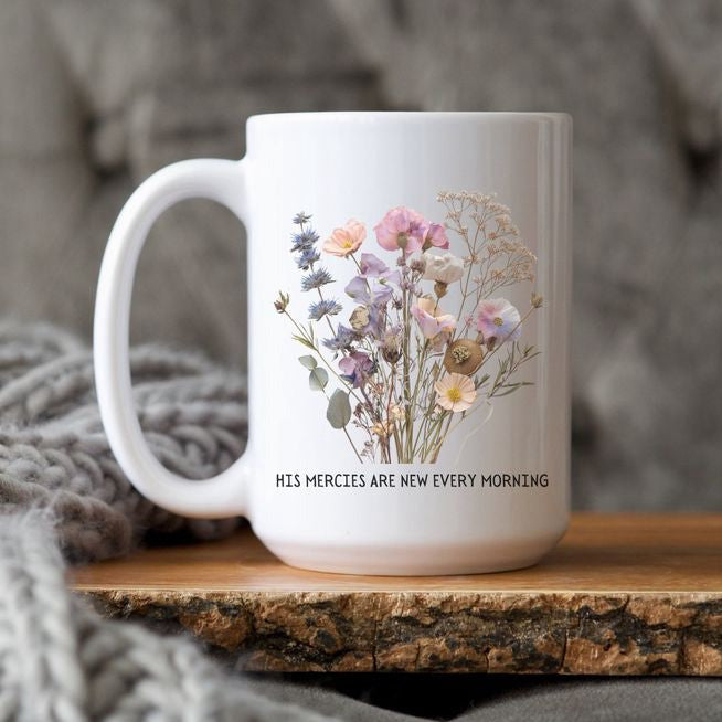 Floral Bible Verse Mug, Scripture Coffee Mug, Bible Verse Coffee Mug, Christian Gifts