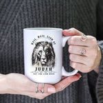 Load image into Gallery viewer, Lion Of Judah Graphic Coffee Mug Religious Gift For Him Christian Mug
