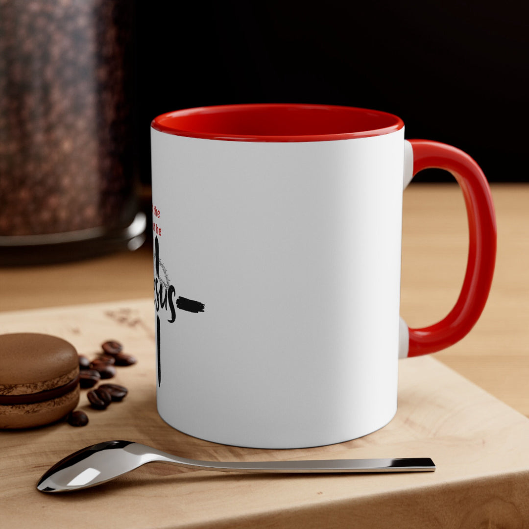 Jesus Accent Coffee Mug, Christian Mug, Bible Verse Mug, Bible Study Gift