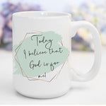 Load image into Gallery viewer, God Is For Me Mug, Bible Mug, Christian Coffee Cup, Christian Mug Gift
